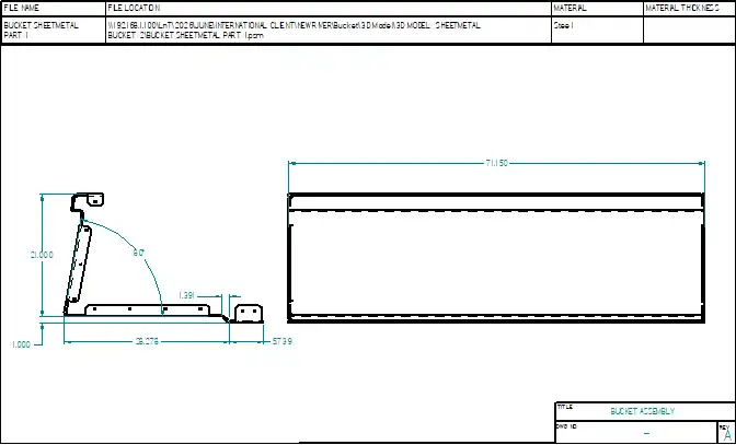 Bolted Front Loader Bucket Design & Manufacturing Documentation - Project Image 3
